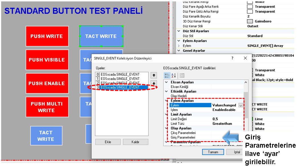 EOS SCADA data selection for processing