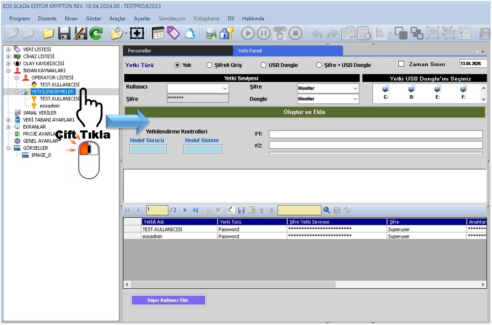 EOS SCADA Editor general workspace layout